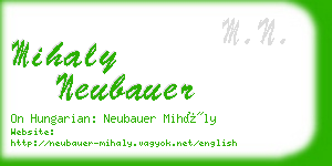 mihaly neubauer business card